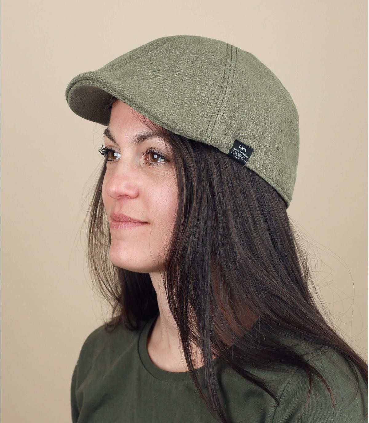 baret vogelbekdier katoen groen Biduri Cap camo green